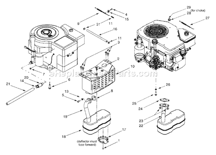 Page E Diagram and Parts List for 13BD604G401 2001 Yard Man Lawn Tractor
